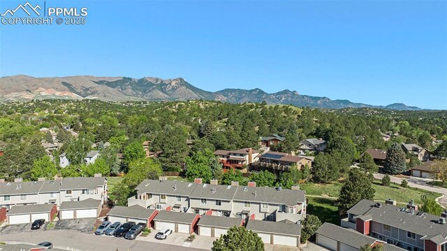 480 W Rockrimmon Blvd Unit D, Colorado Springs, CO 80919 - aerial view of residential area featuring a mountain backdrop
