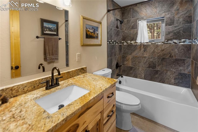 74 Buckskin Cir, Florissant, CO 80816 - full bath featuring toilet, shower / tub combination, and vanity
