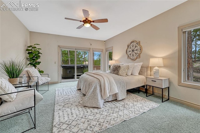 16150 Cliffrock Ct, Colorado Springs, CO 80921 - bedroom with carpet, access to outside, and baseboards