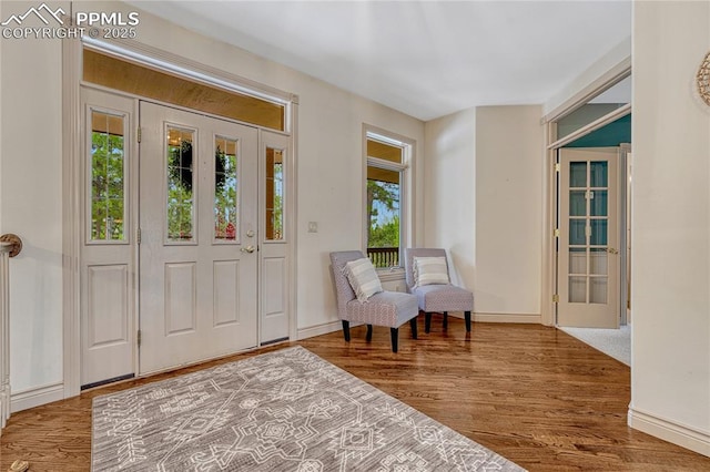 16150 Cliffrock Ct, Colorado Springs, CO 80921 - foyer featuring plenty of natural light and wood finished floors