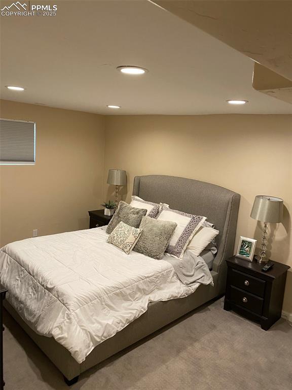 1304 Mount View Ln, Colorado Springs, CO 80907 - carpeted bedroom featuring recessed lighting