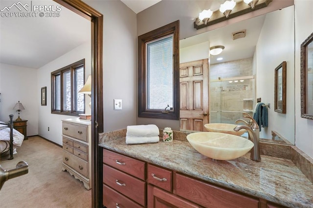 8020 Westwood Rd, Colorado Springs, CO 80919 - full bathroom with a shower stall and vanity