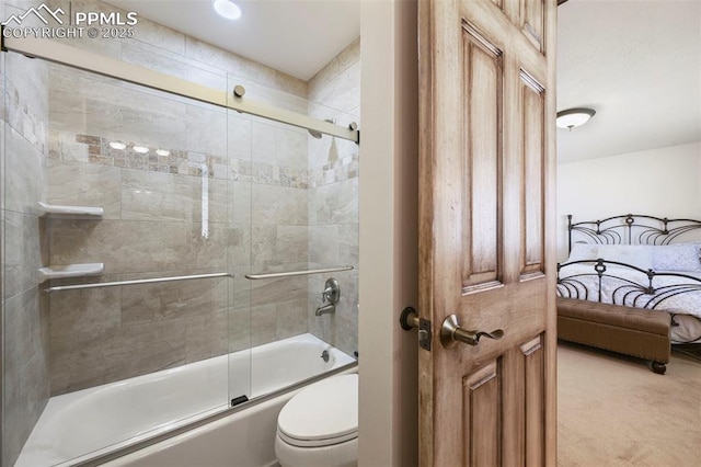 8020 Westwood Rd, Colorado Springs, CO 80919 - full bathroom with ensuite bathroom, toilet, and combined bath / shower with glass door