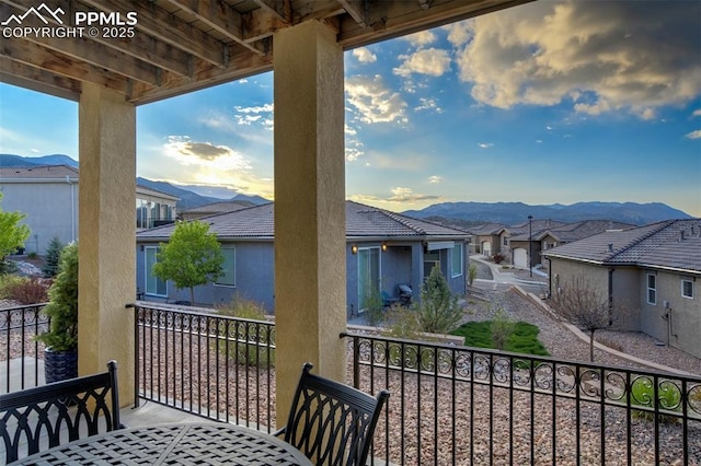 2062 Lone Willow Vw, Colorado Springs, CO 80904 - balcony with a mountain view and a residential view