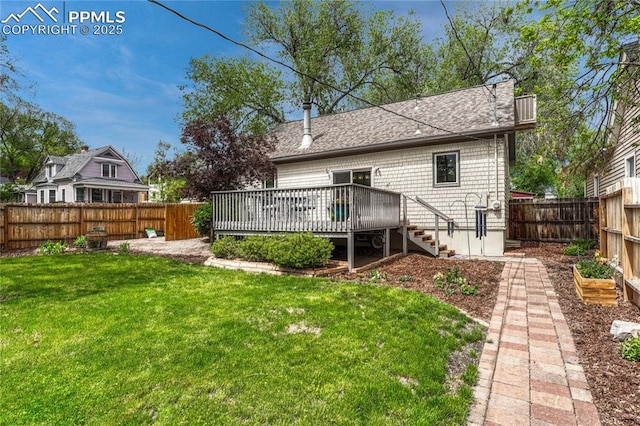 115 N 24th St, Colorado Springs, CO 80904 - rear view of property featuring a deck and a shingled roof