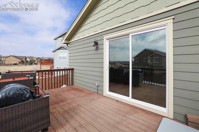 7719 Paca Pl, Fountain, CO 80817 - view of wooden deck