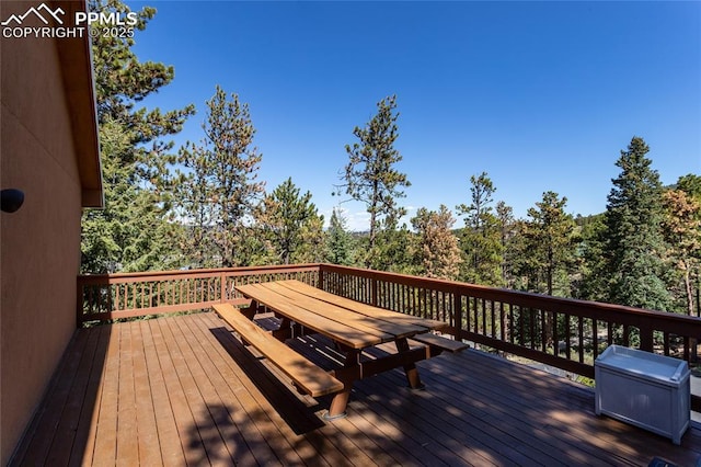 1053 Kings Crown Rd, Woodland Park, CO 80863 - deck featuring outdoor dining space