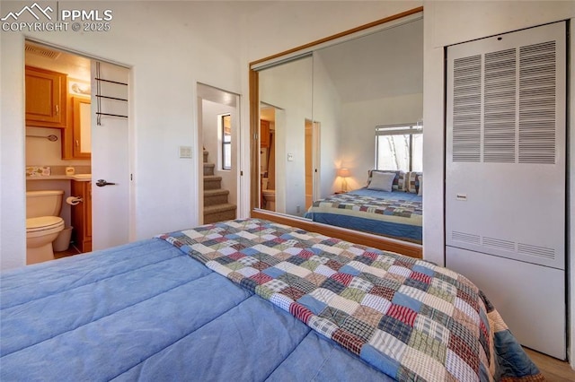 65 Sunshine Loop, Fairplay, CO 80440 - bedroom with a heating unit and ensuite bathroom