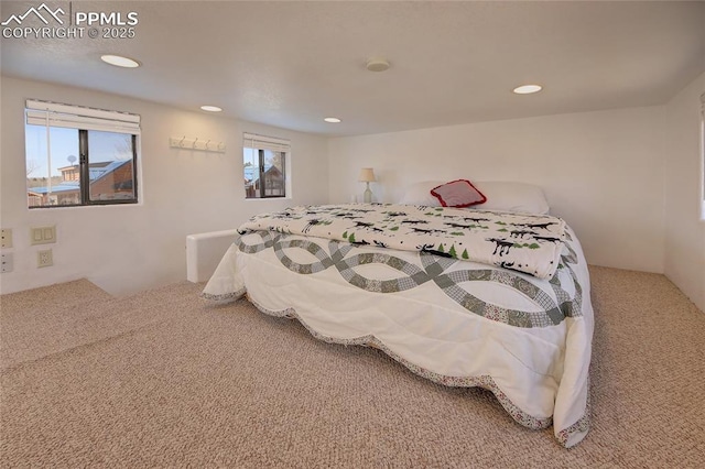 65 Sunshine Loop, Fairplay, CO 80440 - carpeted bedroom with multiple windows and recessed lighting