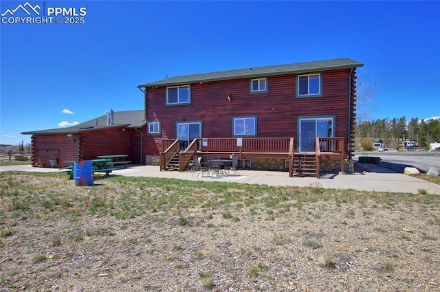 65 Sunshine Loop, Fairplay, CO 80440 - rear view of property with a patio area, a deck, and log exterior