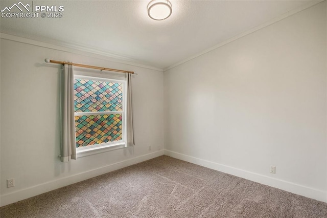 527 Golden Grain Ln, Divide, CO 80814 - carpeted empty room featuring baseboards and crown molding
