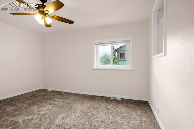 1604 E Kiowa St, Colorado Springs, CO 80909 - carpeted empty room featuring ceiling fan and baseboards