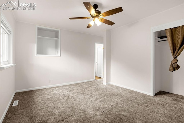 1604 E Kiowa St, Colorado Springs, CO 80909 - unfurnished room with carpet flooring and a ceiling fan