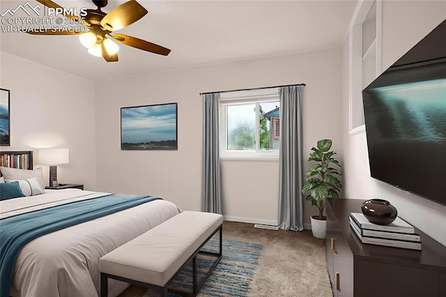 1604 E Kiowa St, Colorado Springs, CO 80909 - carpeted bedroom featuring ceiling fan and baseboards