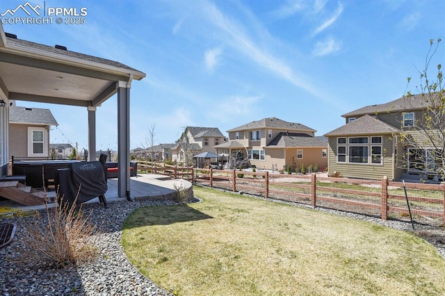 10192 Kentwood Dr, Colorado Springs, CO 80924 - view of yard featuring a residential view, a hot tub, and a patio area