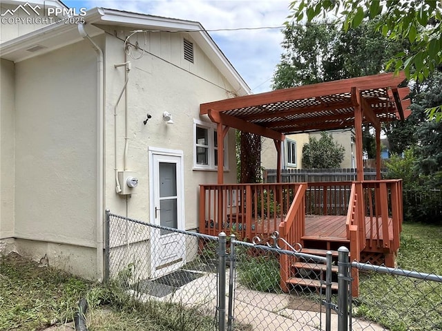 228 N Hancock Ave, Colorado Springs, CO 80903 - deck with a gate and a pergola