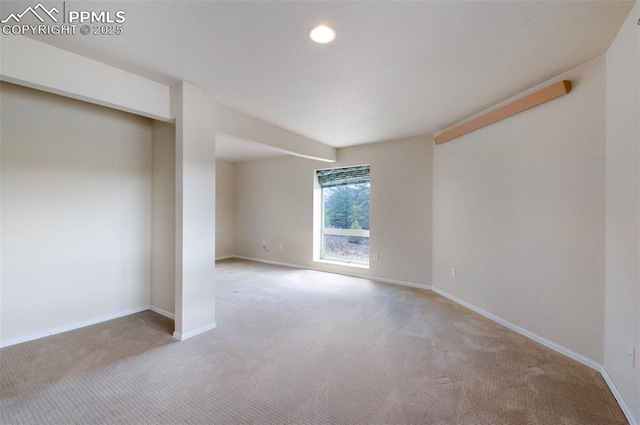 610 Matterhorn Cir, Westcliffe, CO 81252 - spare room with carpet flooring, baseboards, and recessed lighting