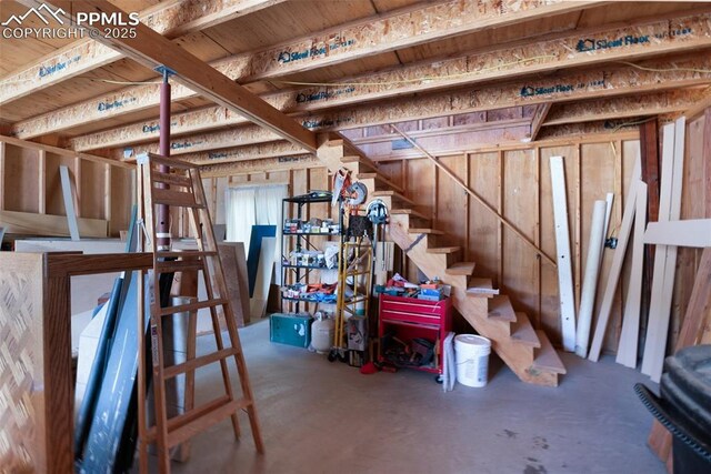 610 Matterhorn Cir, Westcliffe, CO 81252 - below grade area with stairs