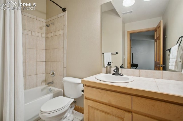 20190 Deer Shadow Way, Monument, CO 80132 - bathroom with toilet, shower / tub combo, and vanity