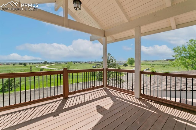 16030 Alta Plaza Cir, Peyton, CO 80831 - wooden terrace featuring a rural view