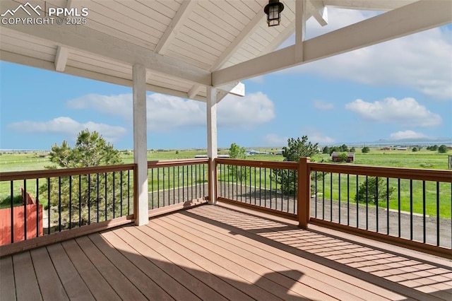 16030 Alta Plaza Cir, Peyton, CO 80831 - wooden deck featuring a rural view