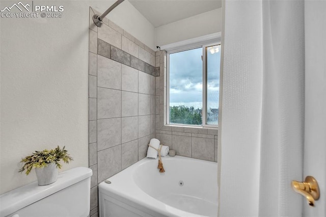 12572 Catch Pen Rd, Peyton, CO 80831 - full bath featuring toilet and a jetted tub