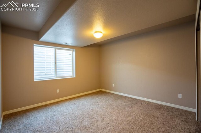 1985 Reed Grass Way, Colorado Springs, CO 80915 - carpeted empty room featuring a textured ceiling and baseboards