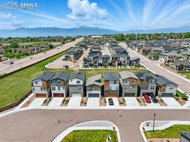 2454 Jazzy Lady Ct, Colorado Springs, CO 80922 - aerial perspective of suburban area featuring mountains