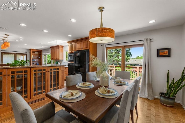 490 Wintery Cir, Colorado Springs, CO 80919 - dining room featuring recessed lighting and baseboards