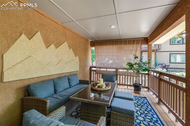 490 Wintery Cir, Colorado Springs, CO 80919 - balcony with an outdoor hangout area