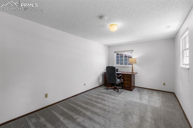 490 Wintery Cir, Colorado Springs, CO 80919 - carpeted office with a textured ceiling and baseboards