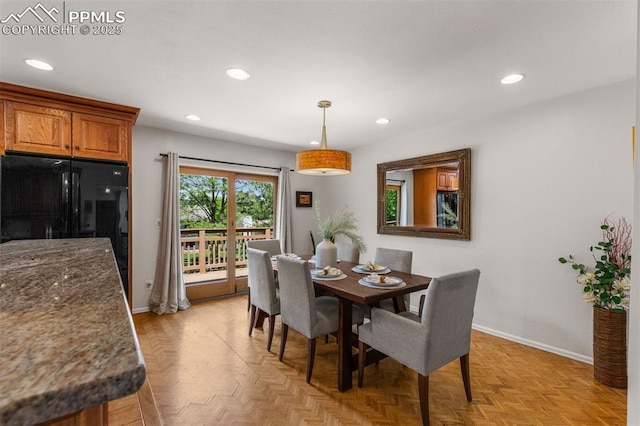 490 Wintery Cir, Colorado Springs, CO 80919 - dining space with recessed lighting and baseboards