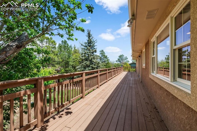 490 Wintery Cir, Colorado Springs, CO 80919 - view of wooden deck
