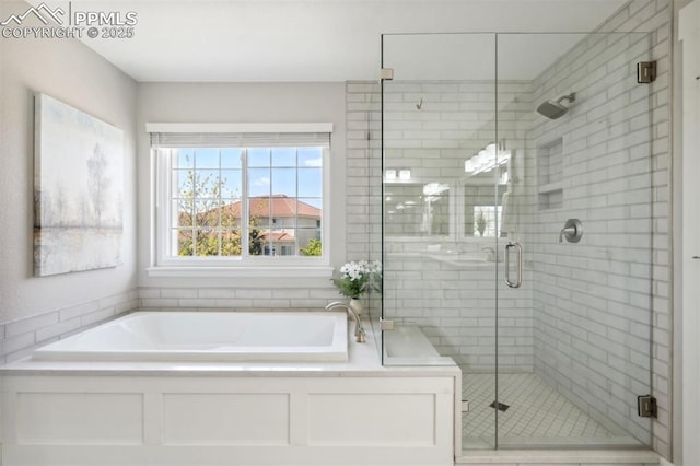 9969 Bridgeport Dr, Colorado Springs, CO 80920 - bathroom featuring a shower stall and a bath