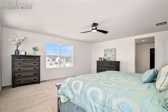 10046 Keating Dr, Peyton, CO 80831 - bedroom with carpet, baseboards, and ceiling fan