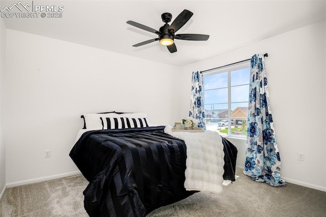 10046 Keating Dr, Peyton, CO 80831 - bedroom with carpet floors, baseboards, and ceiling fan