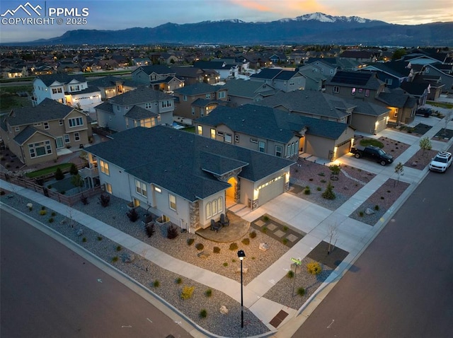 5799 Adkisson Pl, Colorado Springs, CO 80924 - aerial view of residential area featuring mountains