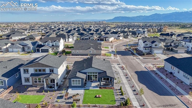 9473 Bugaboo Dr, Colorado Springs, CO 80924 - aerial perspective of suburban area featuring a mountain backdrop