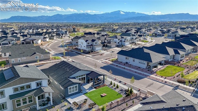 9473 Bugaboo Dr, Colorado Springs, CO 80924 - aerial perspective of suburban area featuring a mountainous background
