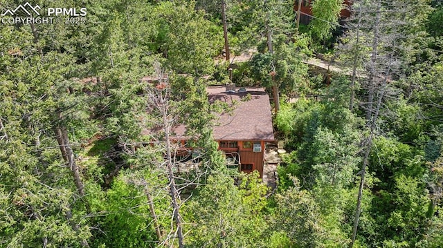 3875 Overlook Rd, Colorado Springs, CO 80906 - view of subject property with a forest