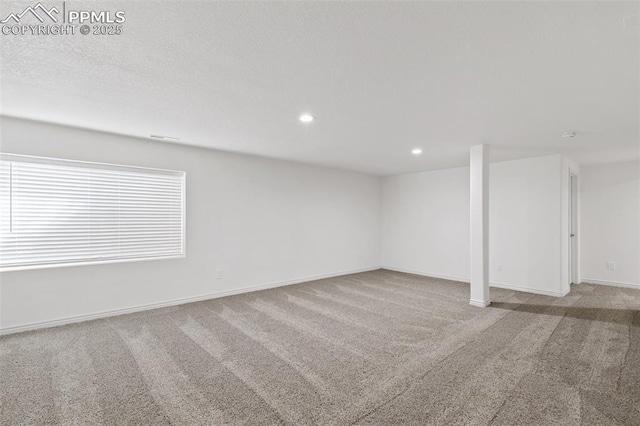 4430 Songglen Cir, Colorado Springs, CO 80906 - below grade area featuring carpet flooring, recessed lighting, and baseboards