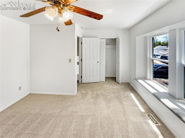 8193 Horizon Dr, Colorado Springs, CO 80920 - unfurnished bedroom featuring carpet, a closet, ceiling fan, and baseboards