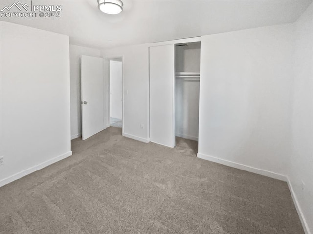 5570 Whimsical Dr, Colorado Springs, CO 80917 - unfurnished bedroom with carpet floors, baseboards, and a closet