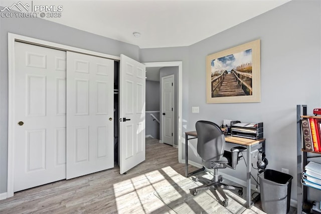 14213 Woodrock Path, Colorado Springs, CO 80921 - office featuring light wood-style floors and baseboards