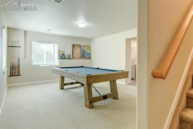 11933 Corbu Hts, Peyton, CO 80831 - recreation room with carpet floors, billiards table, and baseboards
