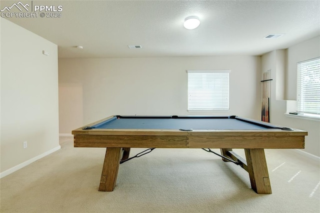 11933 Corbu Hts, Peyton, CO 80831 - recreation room featuring carpet floors, billiards table, and baseboards