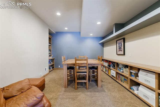 18320 Table Rock Rd, Colorado Springs, CO 80908 - carpeted dining space with recessed lighting