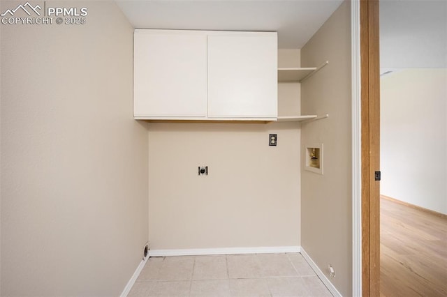945 Bromefield Dr, Fountain, CO 80817 - laundry area with cabinet space, washer hookup, hookup for an electric dryer, and baseboards