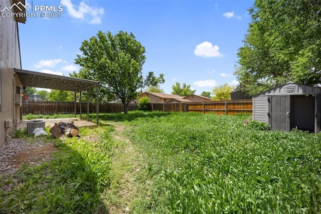 945 Bromefield Dr, Fountain, CO 80817 - fenced backyard with cooling unit