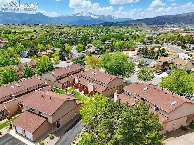 1225 Holland Park Blvd, Colorado Springs, CO 80907 - aerial perspective of suburban area featuring mountains
